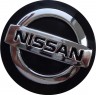 Колпачок на диски Nissan 63/55/7 черный-хром  