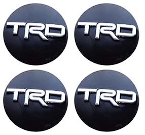 Наклейки на диски TRD black 3D пластик 60 мм