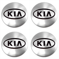 Изображение товара Наклейки на диски KIA с юбкой 60 мм серебристые