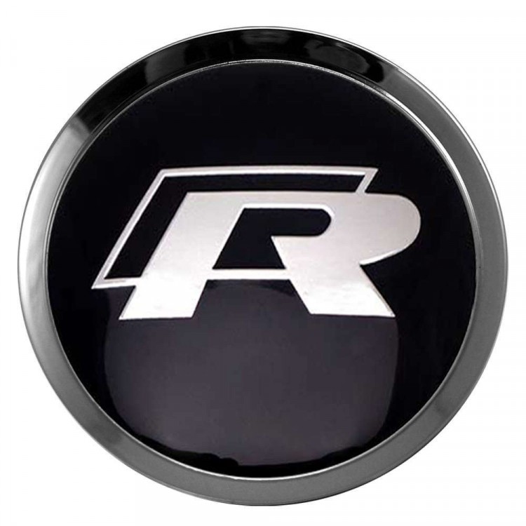 Заглушки для диска со стикером Volkswagen R (64/60/6) черный