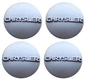 Наклейки на диски Chrysler 3D пластик 60 мм silver