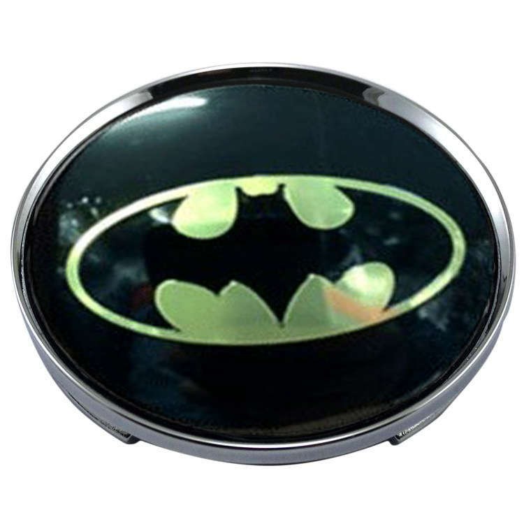 Колпачки на диски 62/56/8 хром со стикером Batman черный 