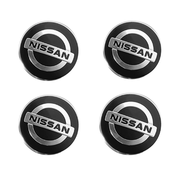 Наклейки на диски Nissan black сфера 44.5 мм