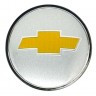 Колпачок ступицы Chevrolet (63/59/7) хром и желтый 