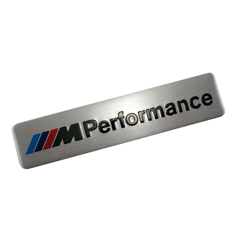 Металлический тонкий значок BMW M Perfomance 120*26 мм 