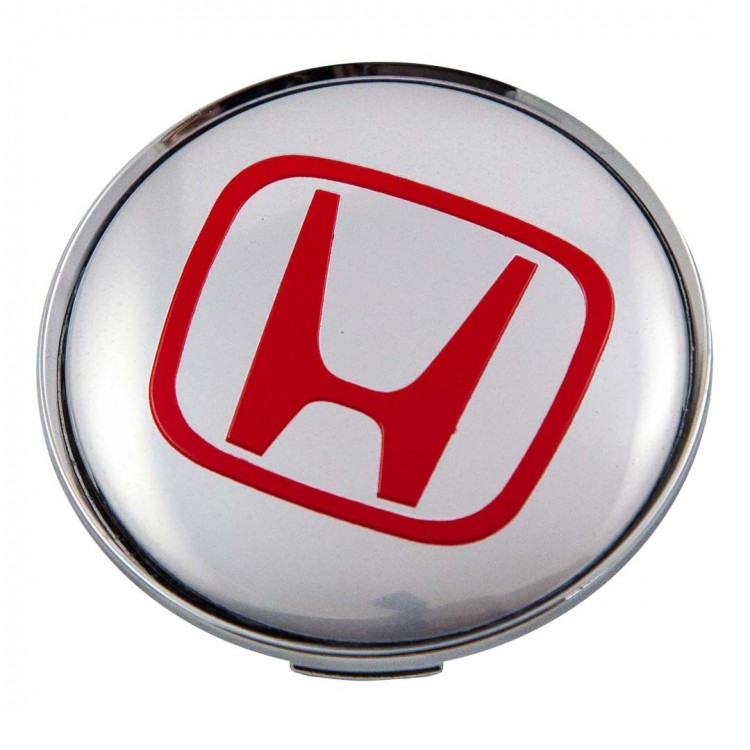 Колпачок ступицы Honda 63/58/8 хром+красный