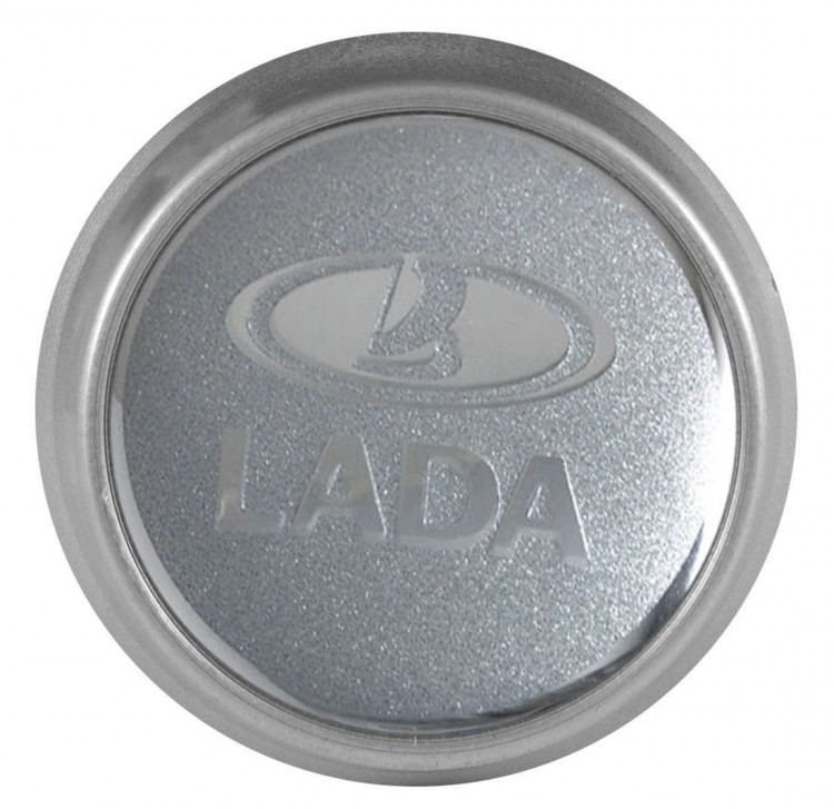 Колпачки на диски ВСМПО со стикером Lada 74/70/9 хром 