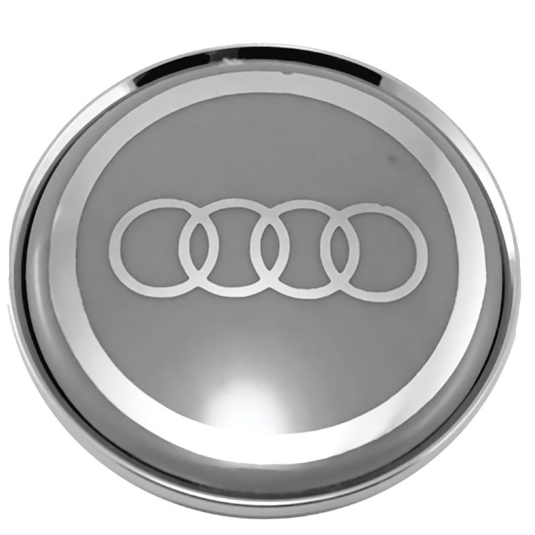 Колпачок в литой диск Audi  (63/58/8) хром+серый