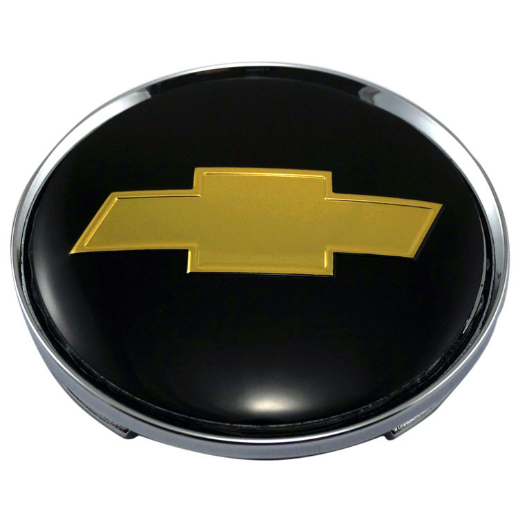 Заглушка на диски Шевроле (63/58/8) хромированная с черным стикером стикером 