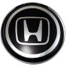колпачок ступицы со стикером Honda (63/58/8) черный+хром