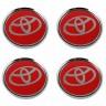 Колпачок ступицы Toyota 63/58/8 хром красный  