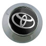 Колпачок на диски Toyota 68/62/10 хром-черный конус
