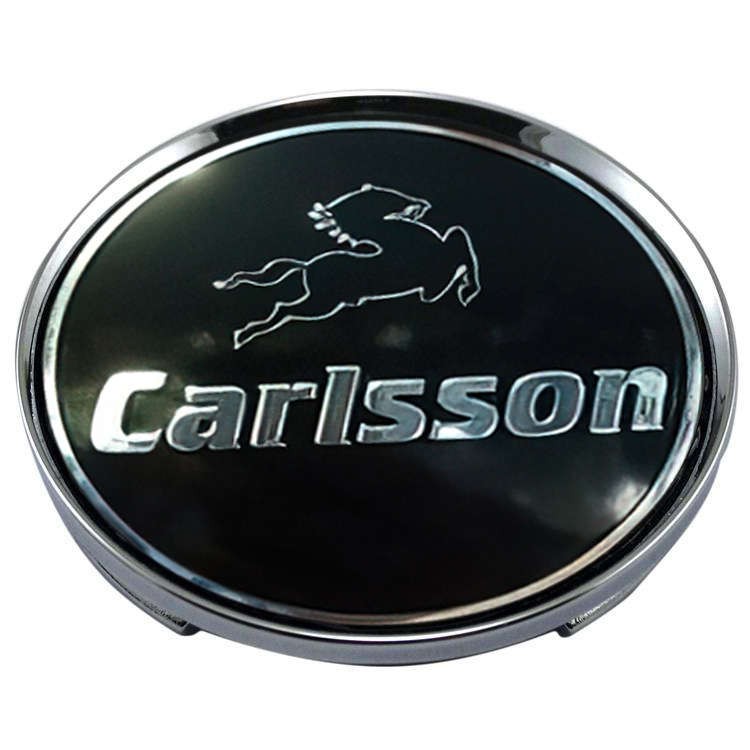 Колпачки на диски 62/56/8 хром со стикером Mercedes Carlsson черный 