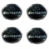 Колпачки на диски 62/56/8 хром со стикером Mercedes Carlsson черный 