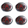 Колпачки на диски Acura 65/60/12 хром и красный