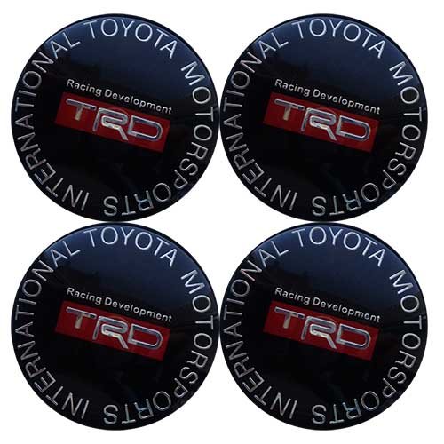 Наклейки на диски Toyota TRD red-black линза 60 мм