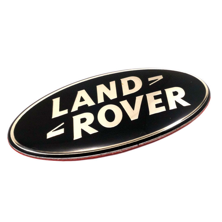 Металлический шильд Land Rover 10,5*5,4 см черный+серебристый