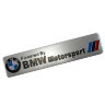 Плоский стикер из металла BMW Motorsport 120*26 мм
