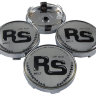 Колпачки в диски RS 60|56|9 черный-хром комплект