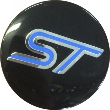 Колпачок в литой диск Ford ST 54/51/9 черный-синий-хром