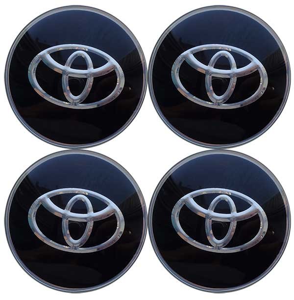 Наклейки на диски Toyota black линза 60 мм 