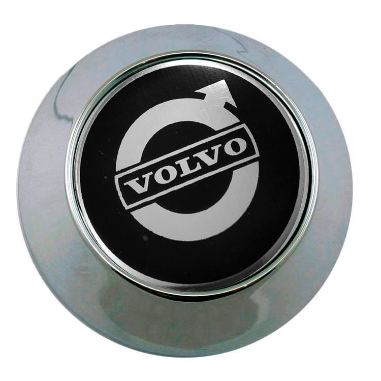 Колпачок на диски Volvo 60/56/9 хром-черный конус  