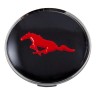 Колпачок ступицы Mustang  63/58/8 черный+красный