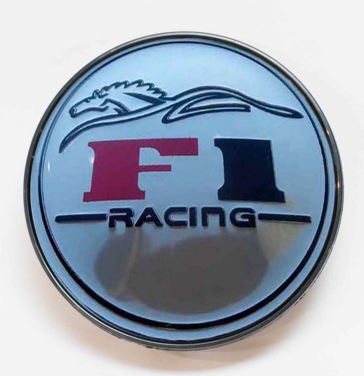 Заглушка литого диска F1 Racing 67/56/16 хром 