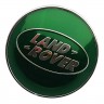 Колпачок литого диска Land Rover 60/56/9 хром-зелёный