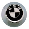 Колпачок на диски BMW 61/56/9 черно-белый конус    