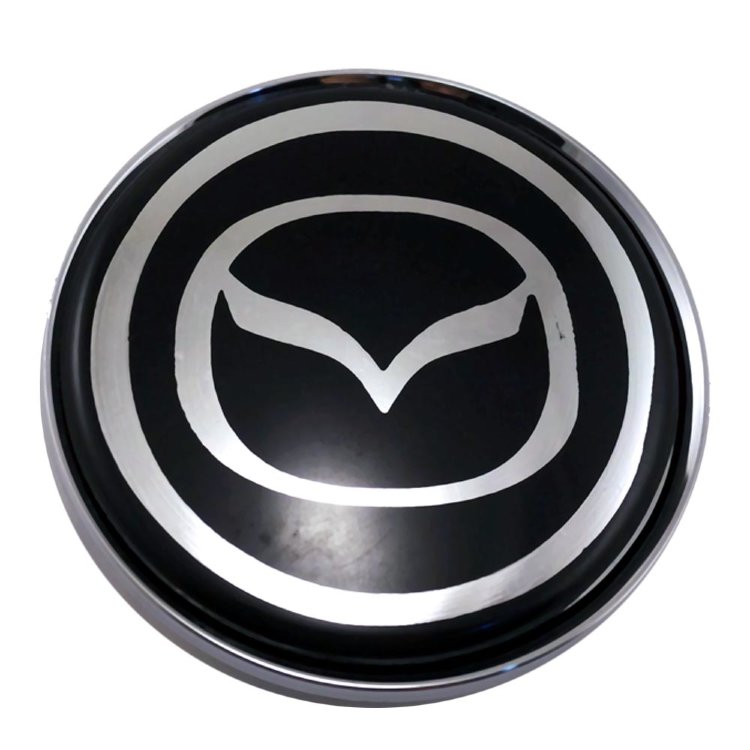 Колпачок на диск Mazda (63/58/8) черный+хром