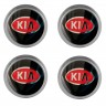 Колпачки на диски ВСМПО со стикером KIA 74/70/9 красный и черный 