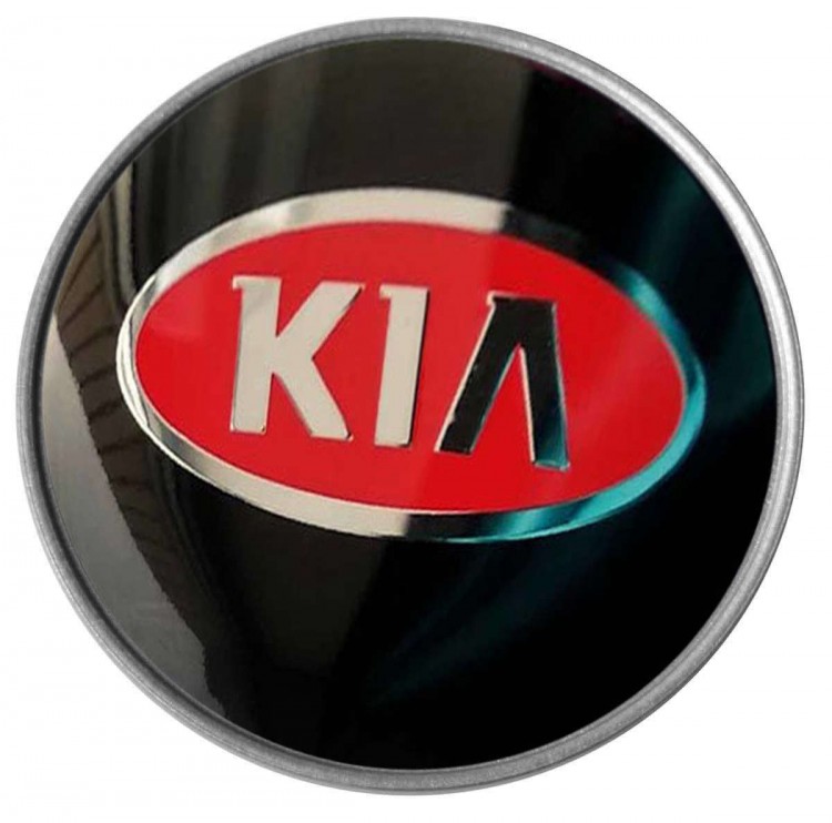 Колпачок на диски Kia 60/55/7 черный красный