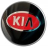 Колпачок на диски Kia 60/55/7 черный красный