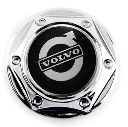 Колпачок на диски Volvo 68/62/10 хром-черный гайка