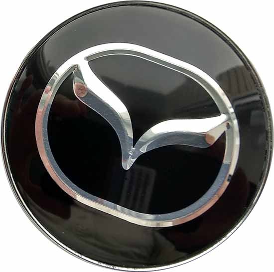Колпачок на диски Mazda 63/58/8 черные и хром