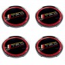 Колпачки на диски 62/56/8 со стикером Toyota TRD черный/красный 