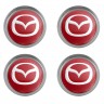Заглушка на диски Mazda 74/70/9 красный