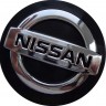 Колпачок на диски Nissan 65/60/12, черный и хром
