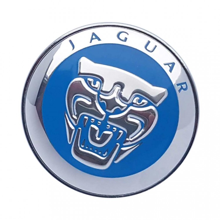 Колпачок диска Jaguar 60/56/9 хром-синий