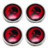 Колпачок на диски Punisher 60/56/9 черный и красный
