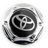 Колпачок на диски Toyota 68/62/10 хром-черный гайка