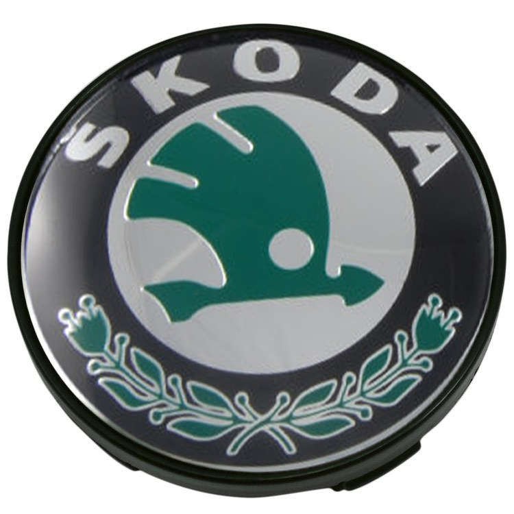 Колпачки на диски Skoda 60/56/9 black green