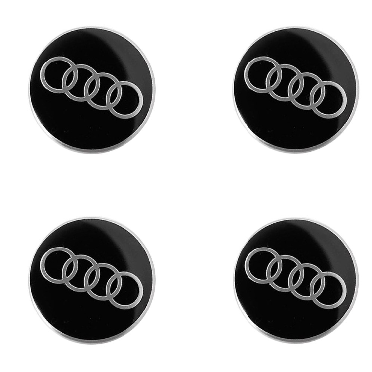 Наклейки на диски Audi black сфера 65 мм