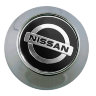 Колпачок на диски Nissan 60/56/9 черный-хром конус  