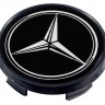 Колпачок литого диска Mercedes 63/56/10 черный