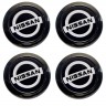 Комплект колпачков для диска Nissan 63/56/12 black  