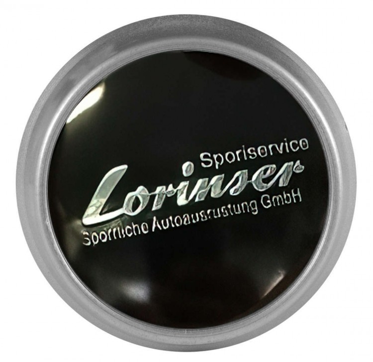Колпачки на диски ВСМПО со стикером Mercedes Benz Lorinser 74/70/9 черный 
