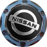 Колпачок на диски Nissan 64/56/9 черный-хром конус