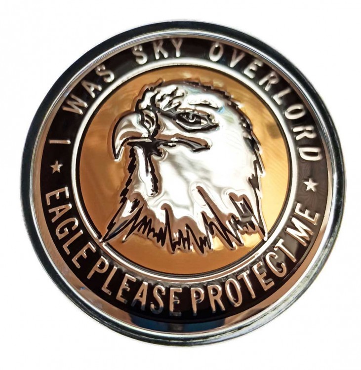 Колпачок ступицы Protect Eagle (63/59/7) хром черный 